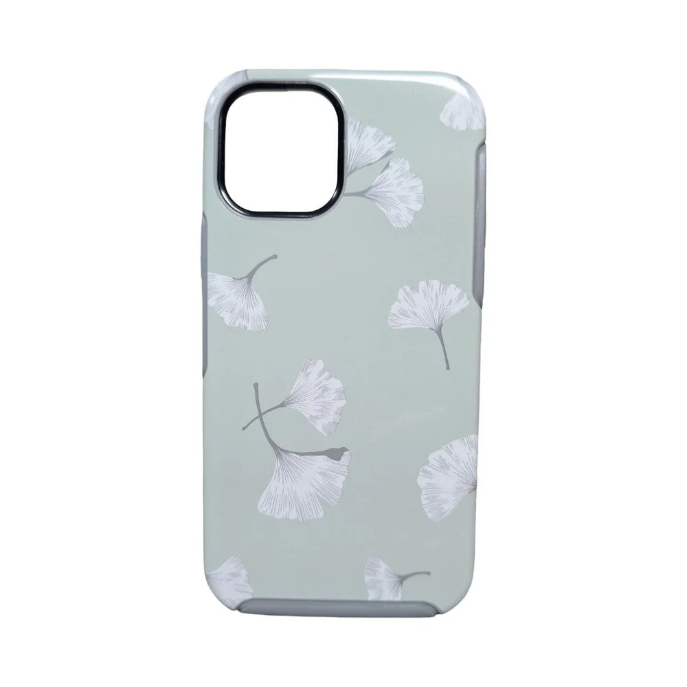 N2-O OtterBox Symmetry‎ Case For Apple iPhone 12 & 12 Pro – Gingko Gray Floral
